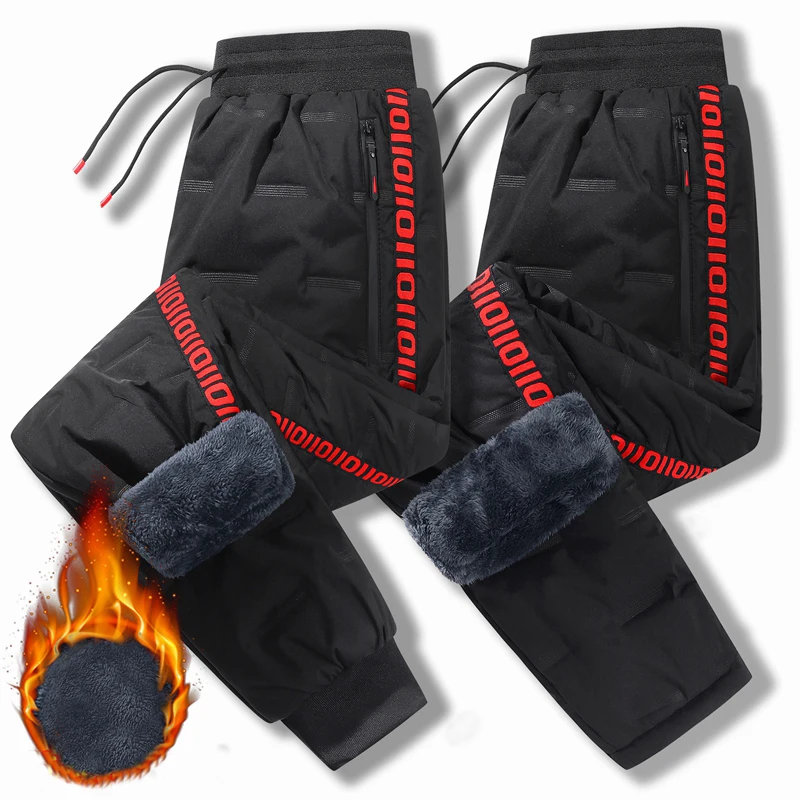 Streetwear Brand Joggers - ฤดูหนาว Lambswool ลงกางเกง WARM Thicken Sweatpants