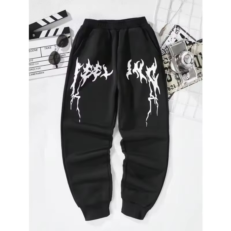 Streetwear Brand Joggers - กางเกงวอร์มเทรนด์ปี 2025 ทรงโอเวอร์ไซส์สำหรับผู้หญิงและผู้ชาย สไตล์สตรีทแวร์ แบรนด์กีฬา วิ่งจ๊อกกิ้ง
