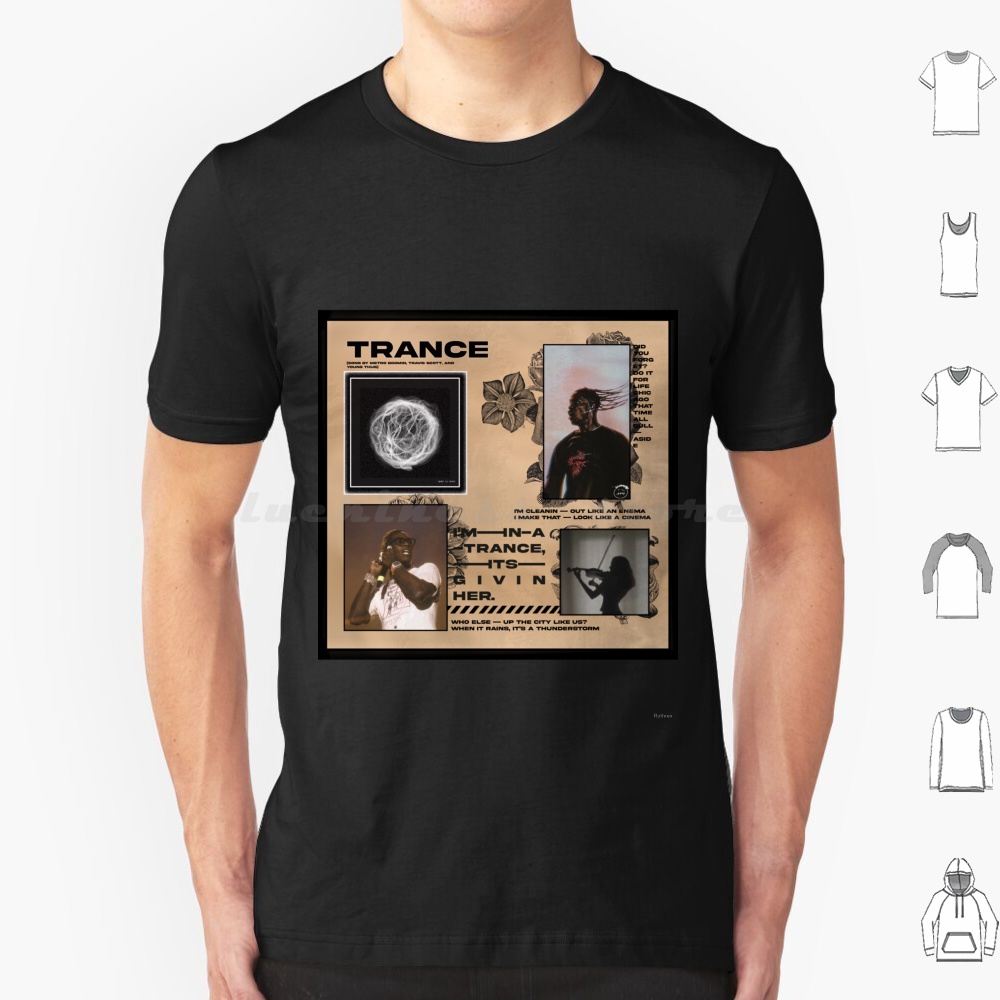 Cactus Jack Tee - เสื้อยืดทรานซ์ 6xl ผ้าฝ้ายเท่ๆ ลาย Travis Travis