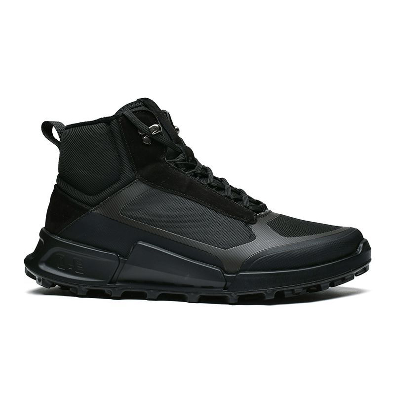 Streetwear Brand Shoes - รองเท้าลำลองผู้ชายทรงสูง แบรนด์หรู รองเท้าคาวบอย รองเท้าผ้าใบสไตล์เกาหลี สีดำ ไซส์
