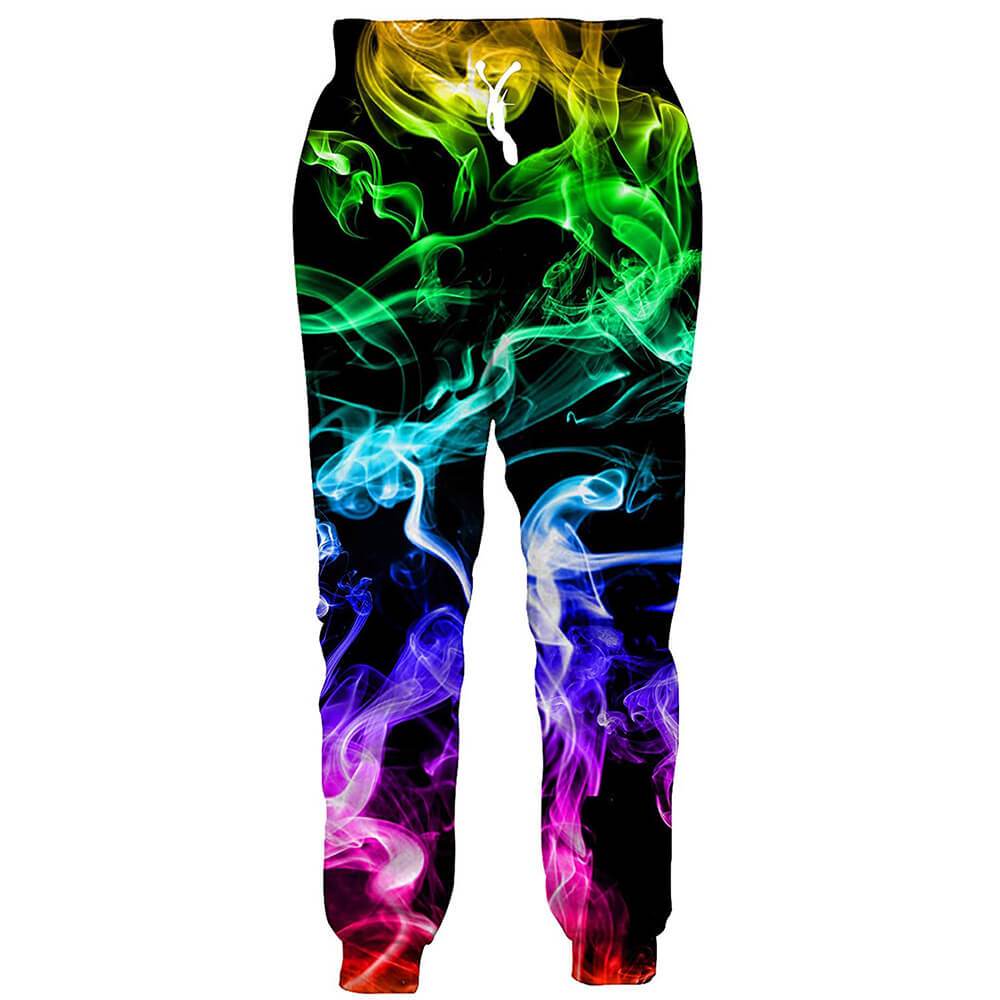 Streetwear Brand Joggers - PLstar Cosmos ยี่ห้อกางเกงกราฟิกสีสันควันไฟ 3D พิมพ์ผู้ชาย Joggers