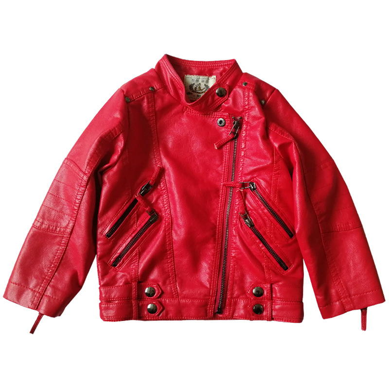 เสื้อแจ็คเก็ตหนัง PU สีแดงสำหร - Streetwear Brand Red Logo บทวิจารณ์และราคา