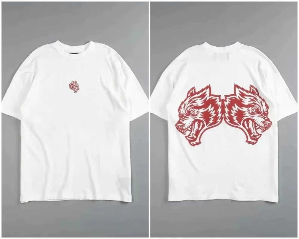 เสื้อยืดลายกราฟิกหัวหมาป่าสีดำ - Streetwear High End Brand บทวิจารณ์และราคา