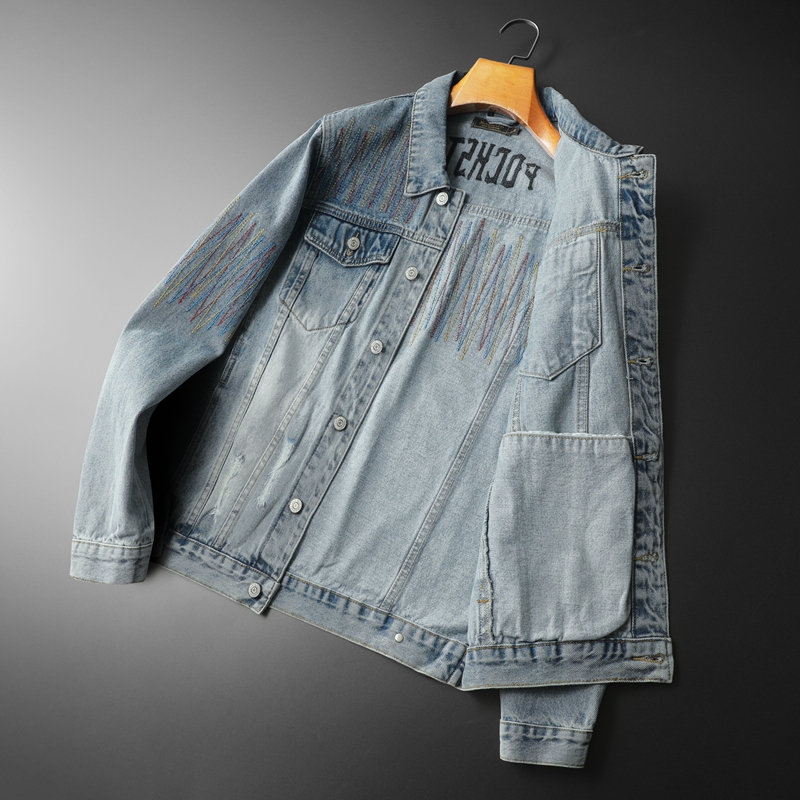 ยี่ห้อVINTAGEล้างDENIMแจ็คเก็ต - Streetwear High End Brand บทวิจารณ์และราคา
