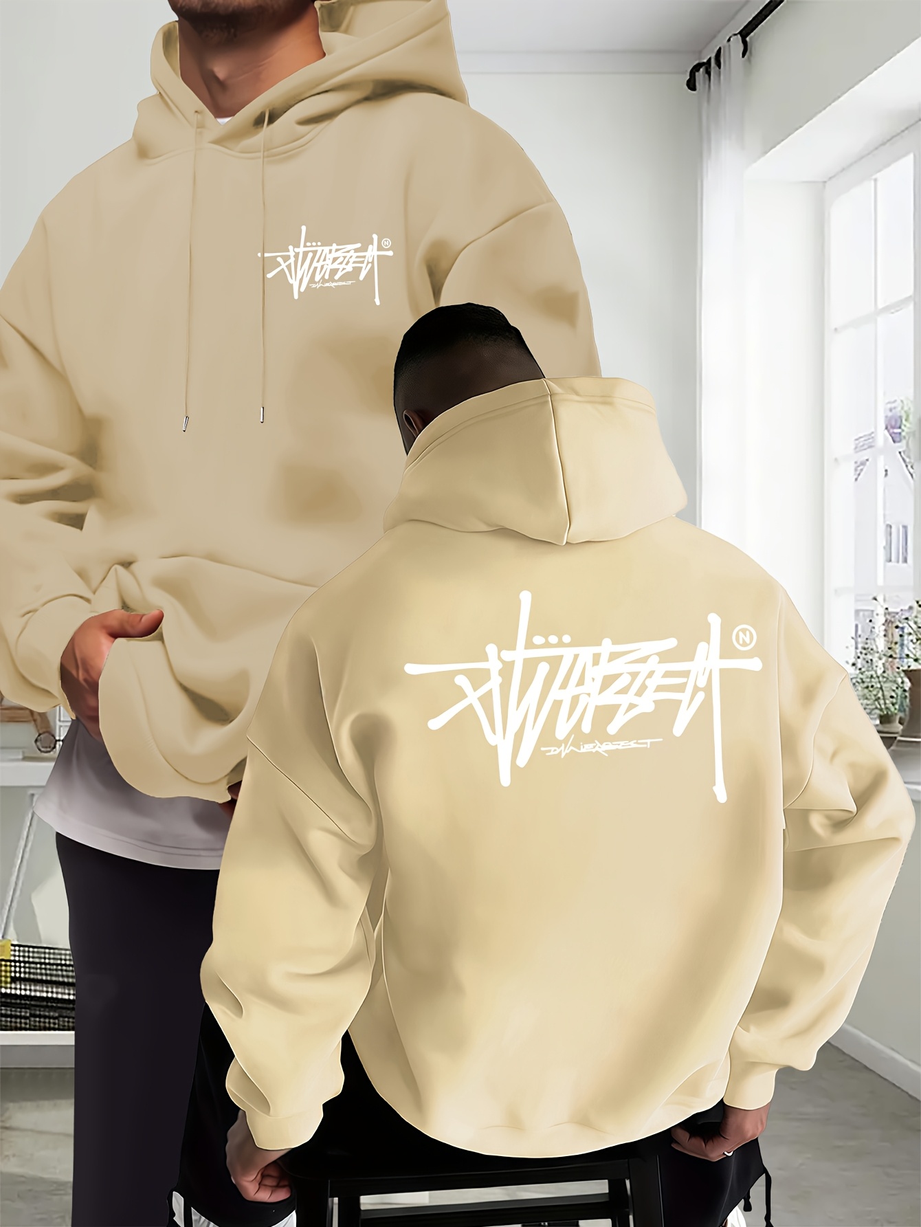 เสื้อฮู้ดดี้โอเวอร์ไซส์ลายกราฟ - Streetwear Outfit Brand บทวิจารณ์และราคา