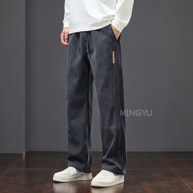 กางเกงขายาวผ้าลูกฟูกคุณภาพสูงส - Streetwear Brand Joggers บทวิจารณ์และราคา