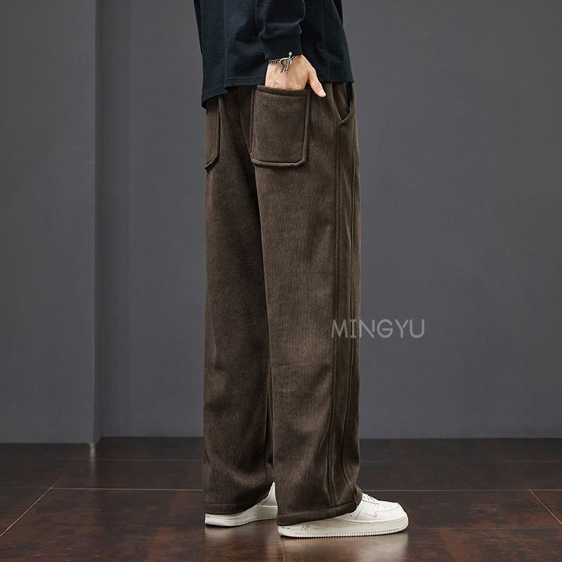 กางเกงขายาวผ้าลูกฟูกคุณภาพสูงส - Streetwear Brand Joggers บทวิจารณ์และราคา
