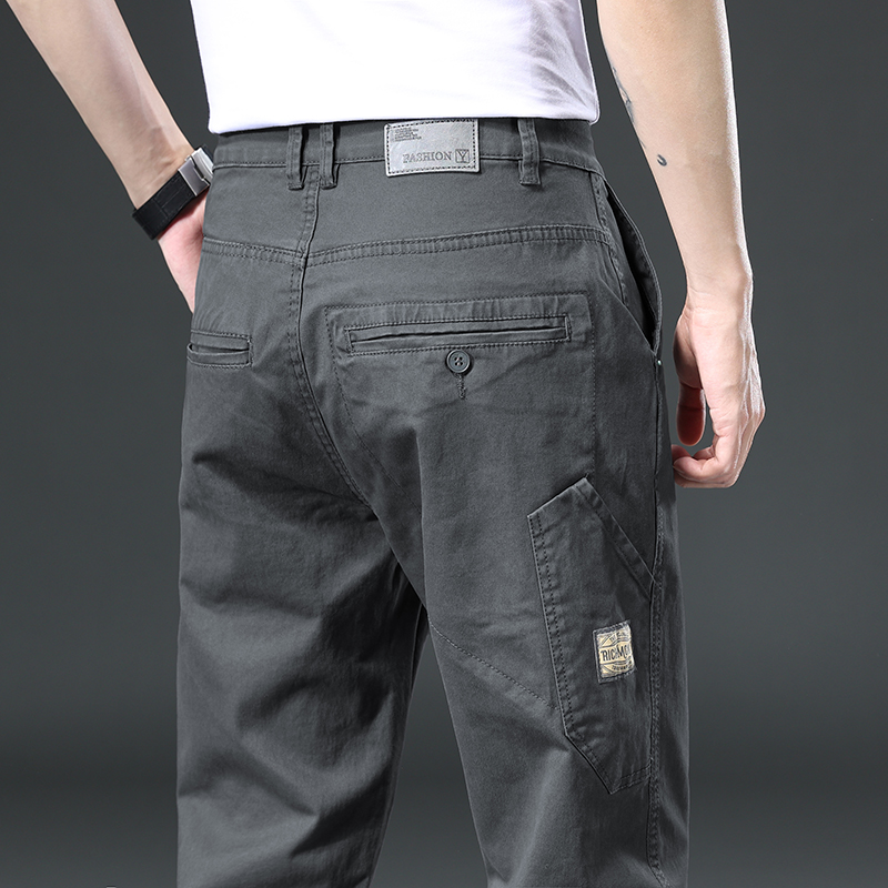 กางเกงคาร์โก้ผู้ชายผ้าฝ้าย 97% - Streetwear Brand บทวิจารณ์และราคา
