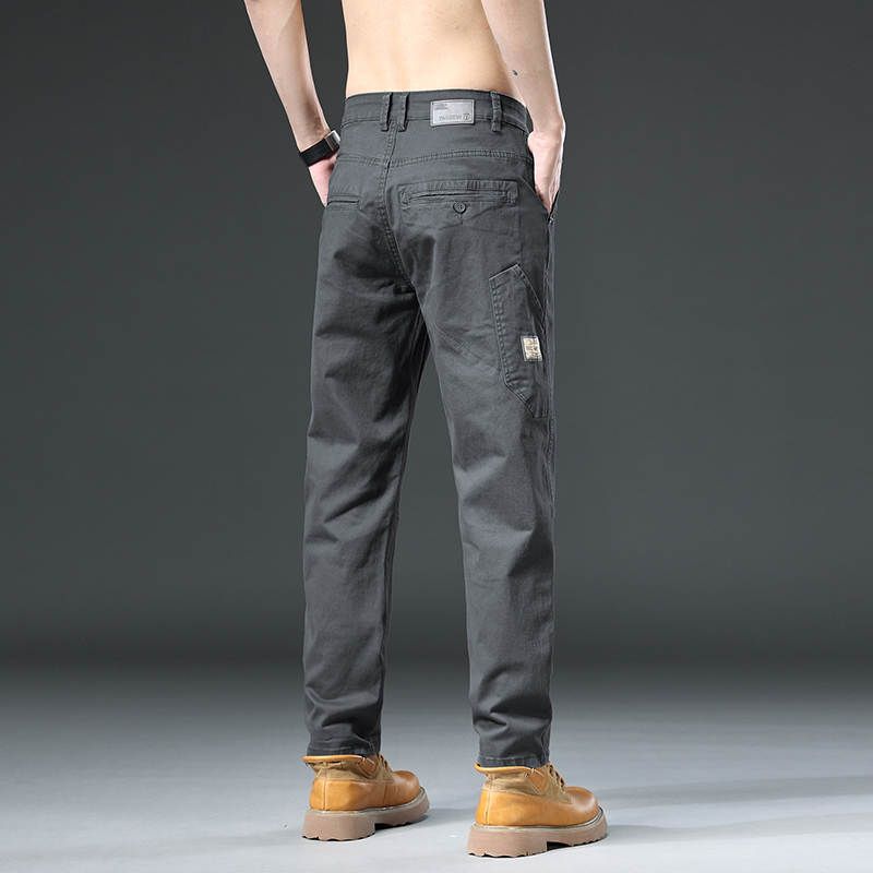 กางเกงคาร์โก้ผู้ชายผ้าฝ้าย 97% - Streetwear Brand บทวิจารณ์และราคา
