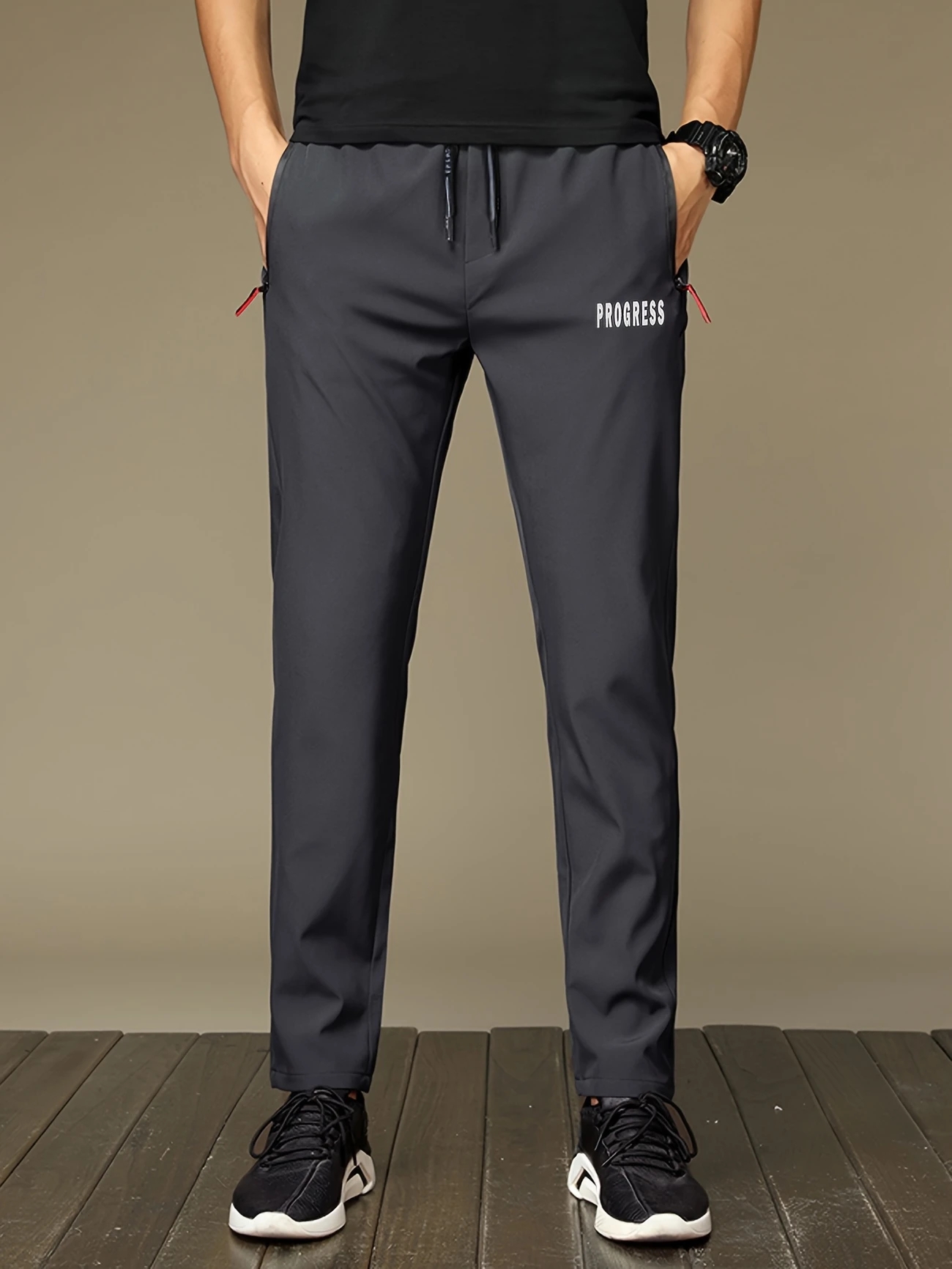 ความก้าวหน้าพิมพ์ผู้ชายสบายๆตร - Streetwear Brand Joggers บทวิจารณ์และราคา