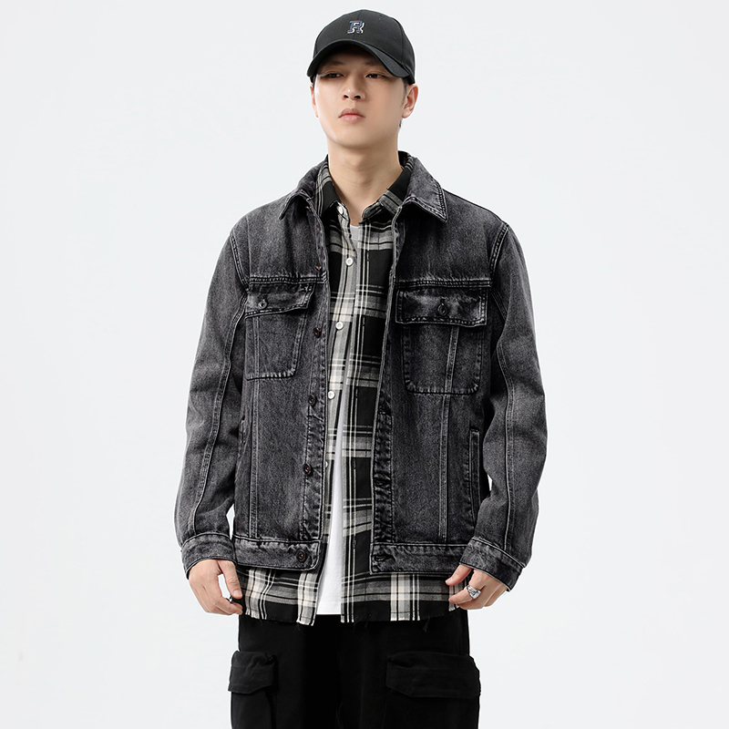 เสื้อแจ็คเก็ตยีนส์ทรงหลวมสไตล์ - Streetwear Brand For Men บทวิจารณ์และราคา