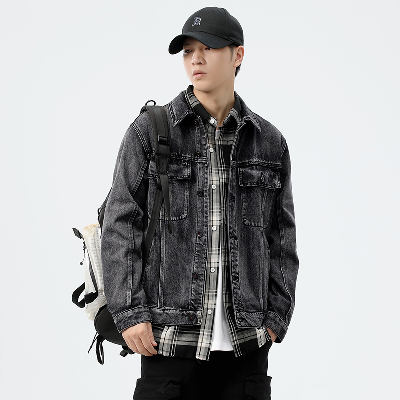 เสื้อแจ็คเก็ตยีนส์ทรงหลวมสไตล์ - Streetwear Brand For Men บทวิจารณ์และราคา