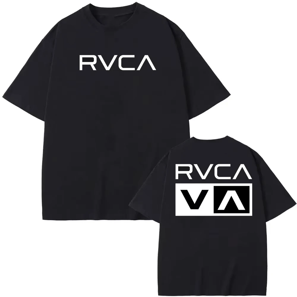 RVCA เสื้อยืดสีดำเสื้อยืดฤดูร้ - Streetwear Brand Top บทวิจารณ์และราคา